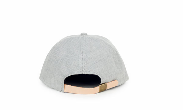 Organic Chambray Ball Cap, Light Gray