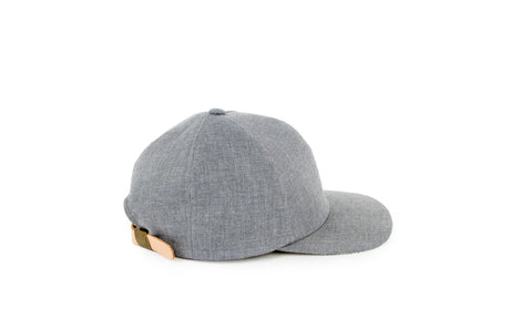 Organic Chambray Ball Cap, Blue Slate